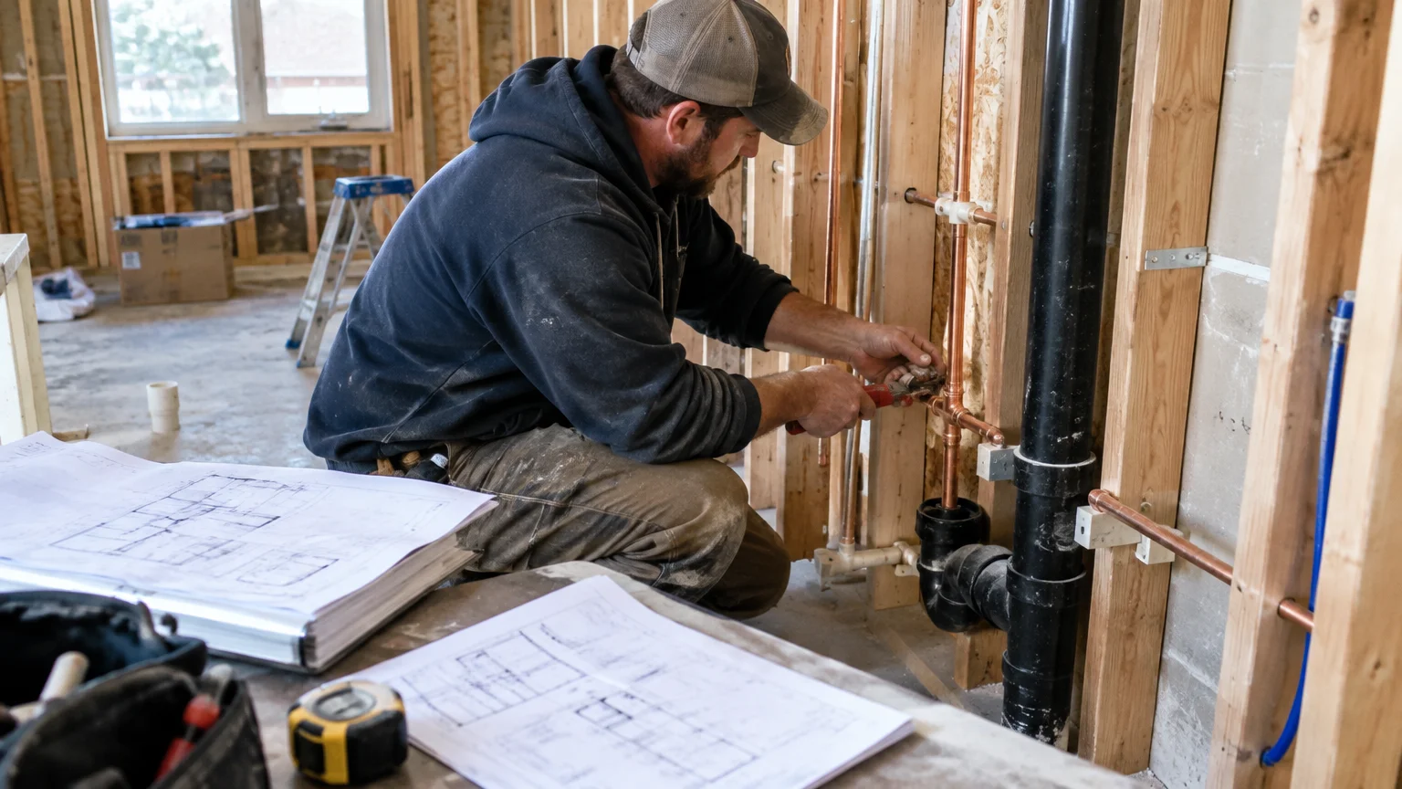 Rough in plumbing — inspectors commonly review components