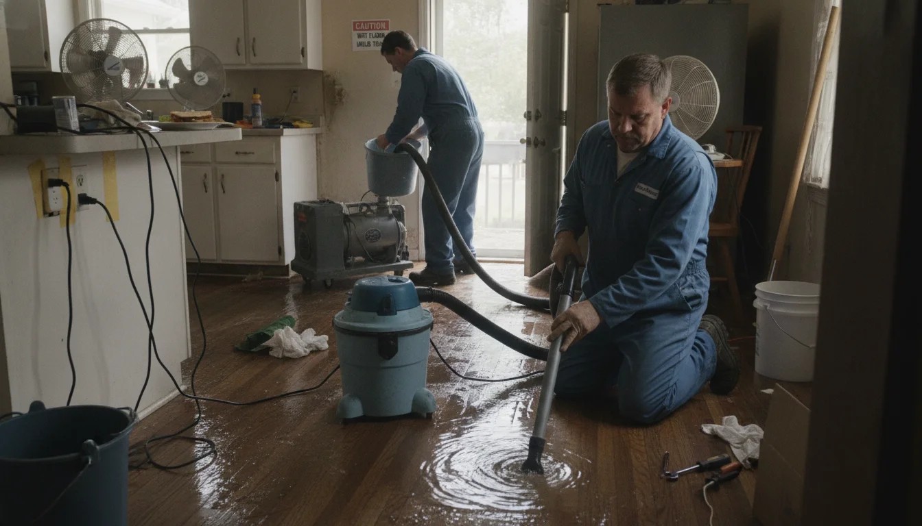 Wet/dry vac for water cleanup after a burst pipe; keep cords and outlets dry during use in Stockton homes