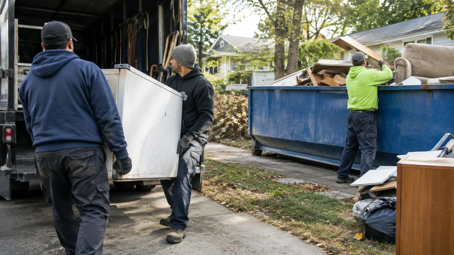 Appliance pickup vs dumpster rental – Combining removal methods for larger Smyrna projects