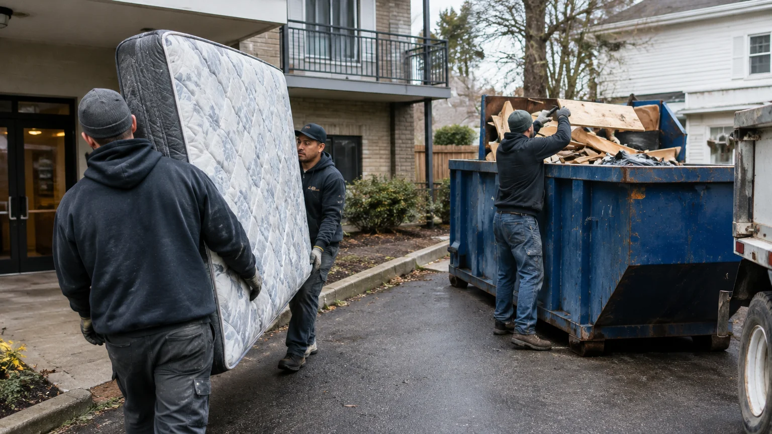 Mattress pickup vs dumpster rental for San Mateo bedrooms, apartments, and homes