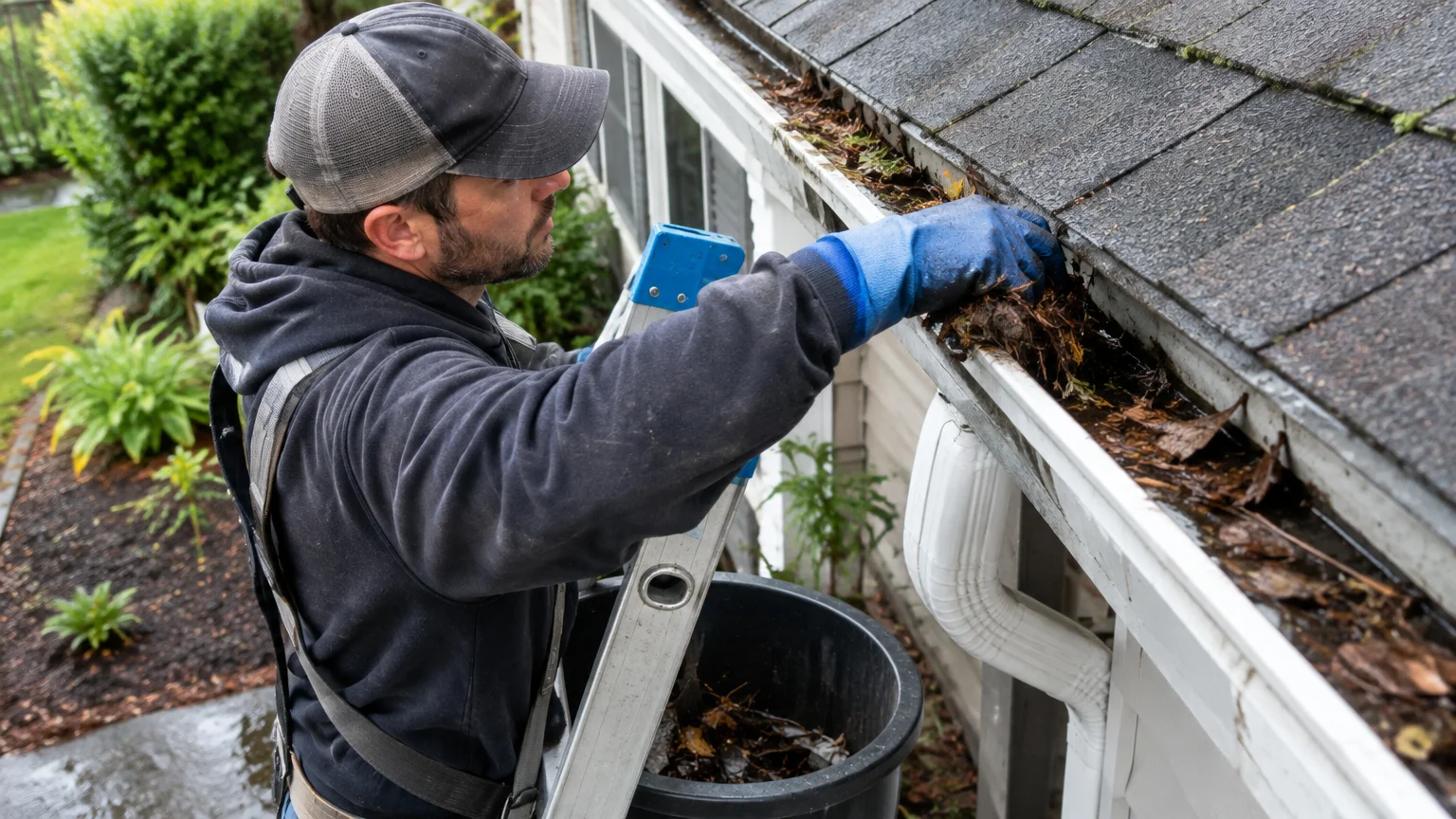 Gutter cleaning service – How water flow and discharge areas are tested