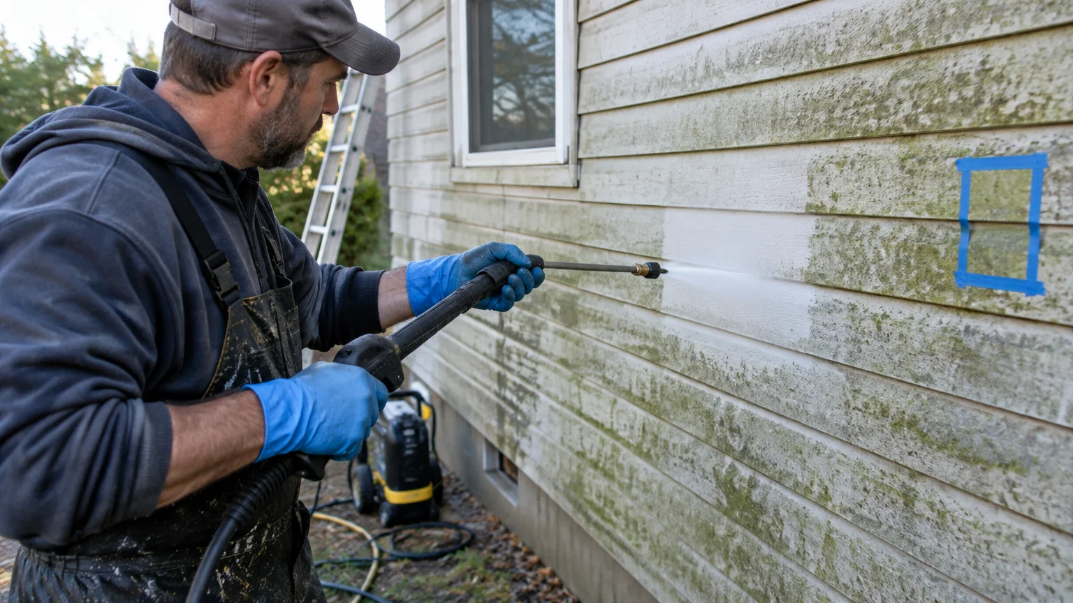 Identify mold vs algae on house in Sandy Springs; shaded, damp surfaces more prone to algae