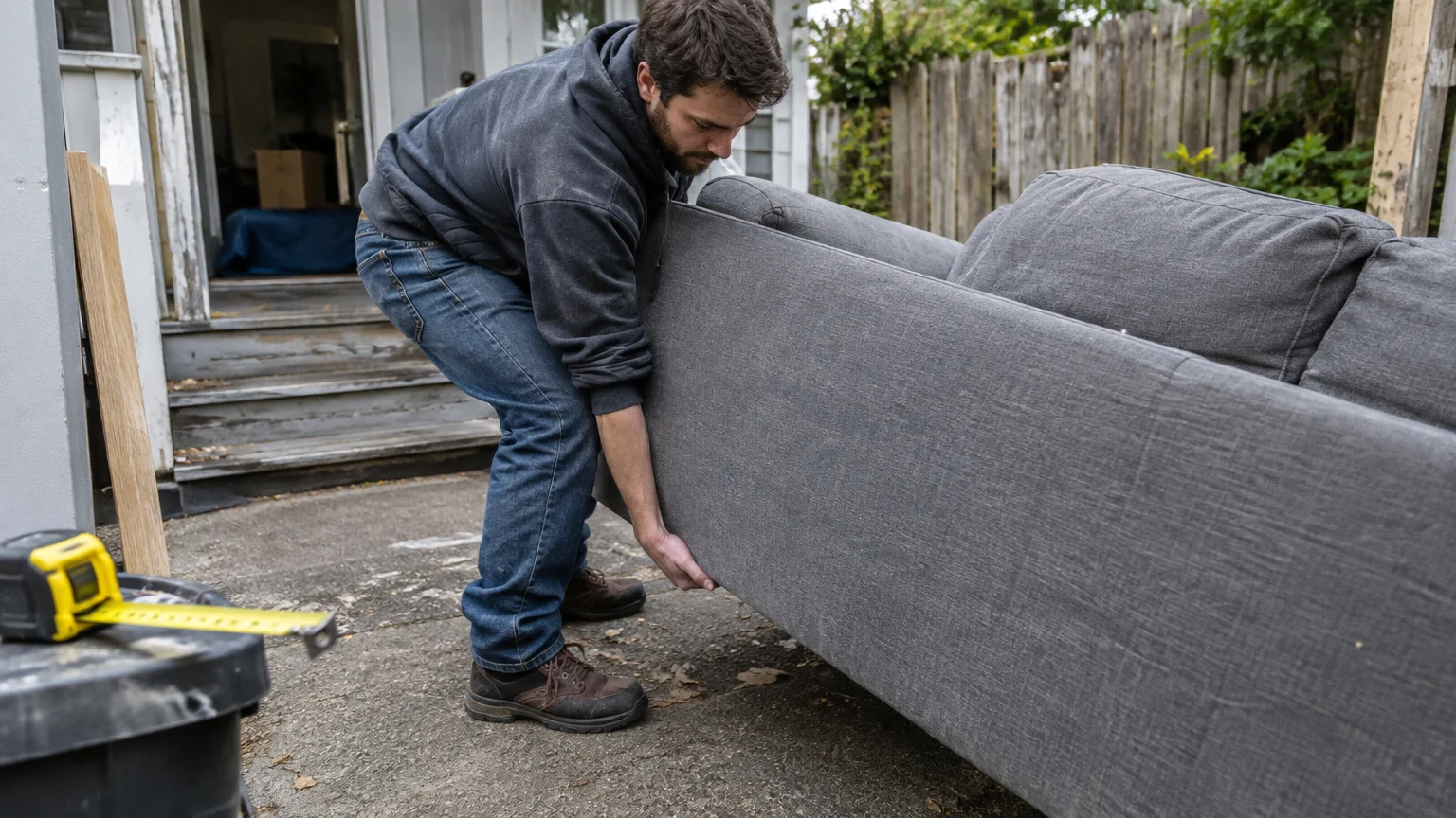 How to move a couch by yourself – Lifting with poor body mechanics