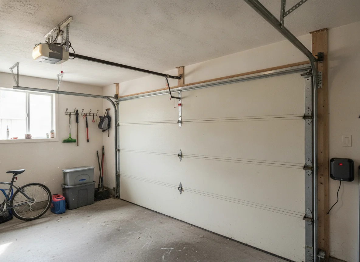 Garage door opener on a garage ceiling in {{area.main}}